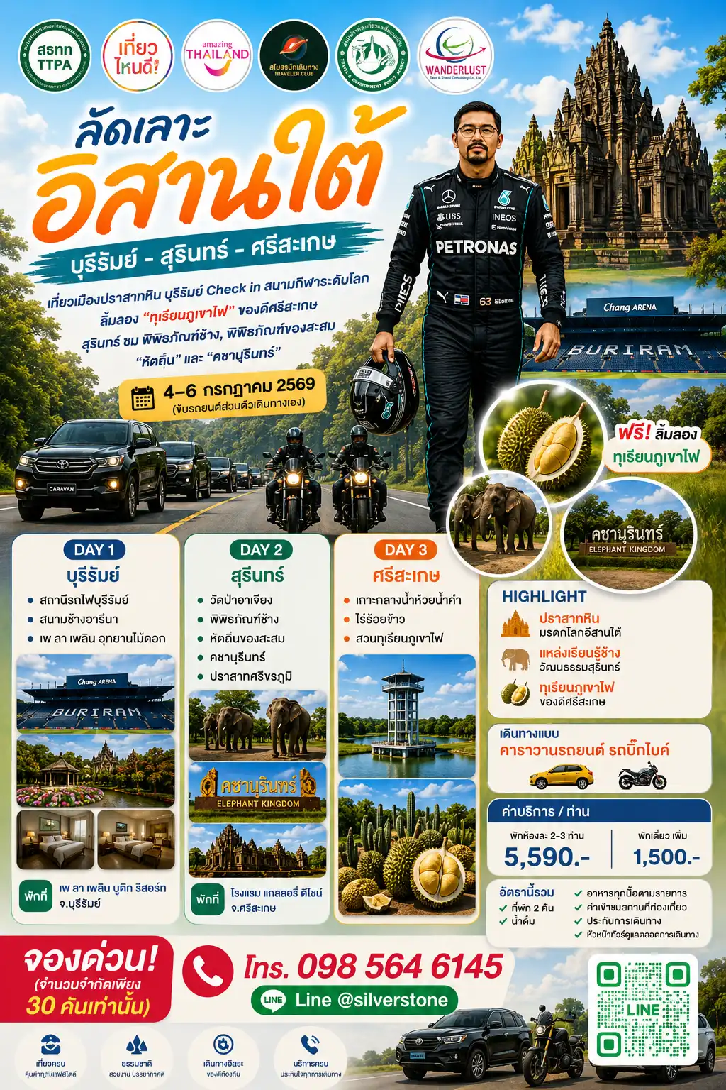 คาราวานอีสานใต้ บุรีรัมย์ สุรินทร์ ศรีสะเกษ ชิมทุเรียนภูเขาไฟ